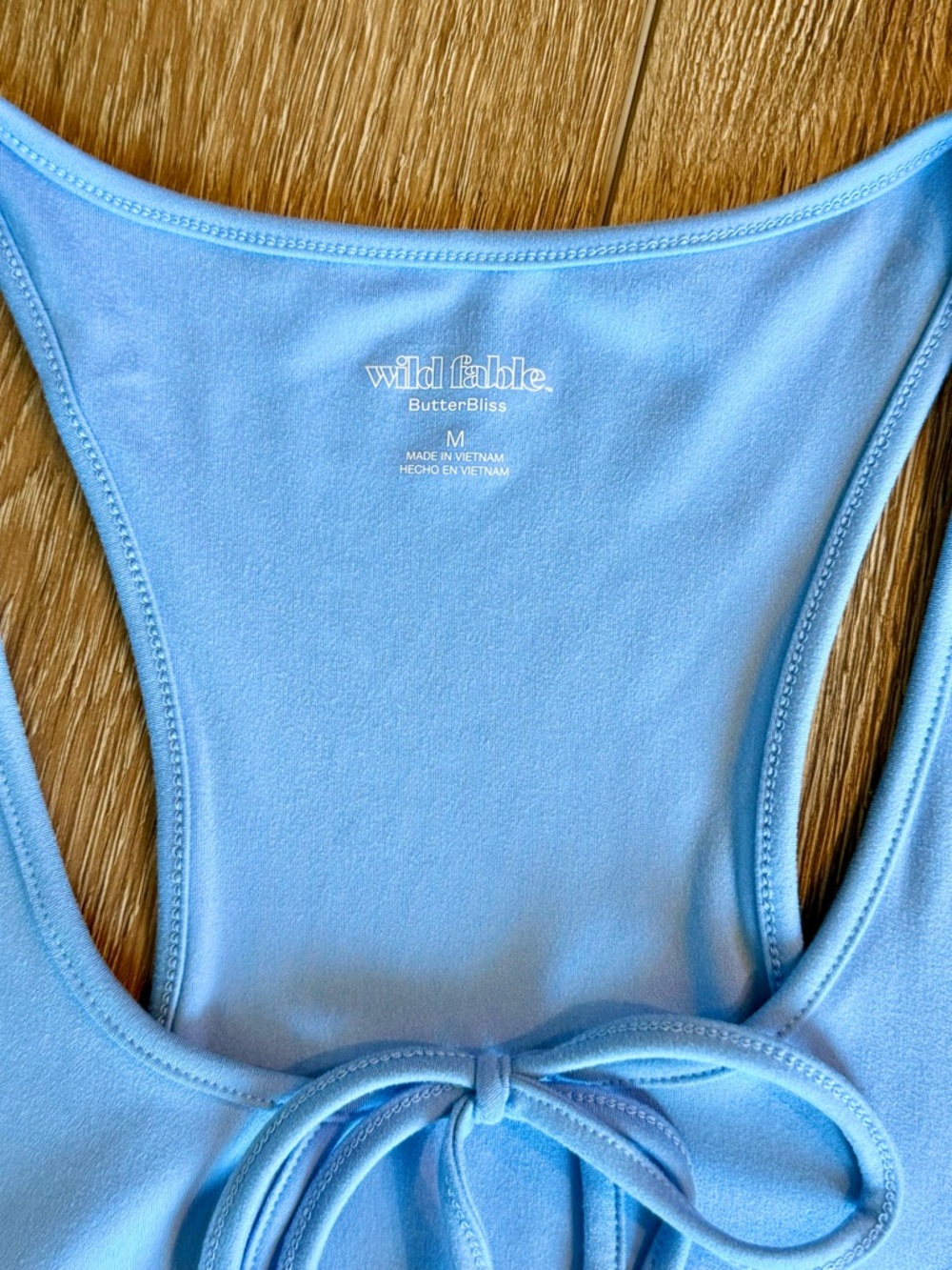 wild fable Light Blue ButterBliss Tie-Back Tank